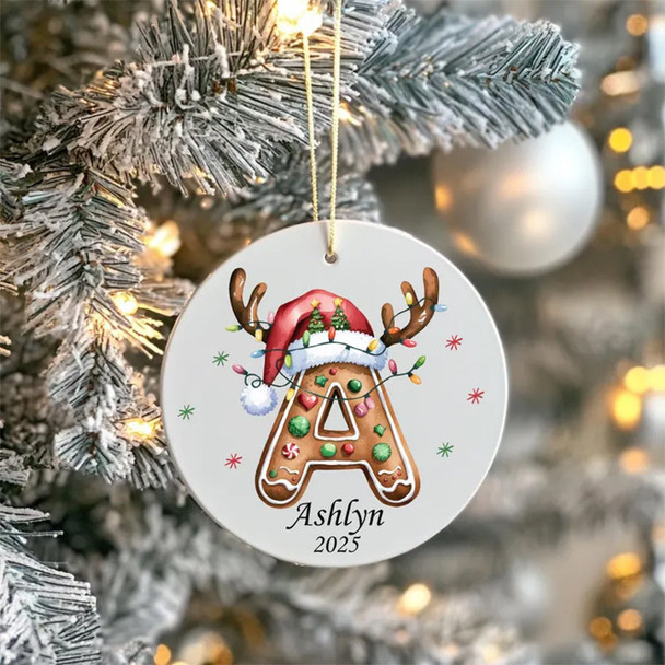 Custom Letter ornament, Personalized Christmas ornament 2025