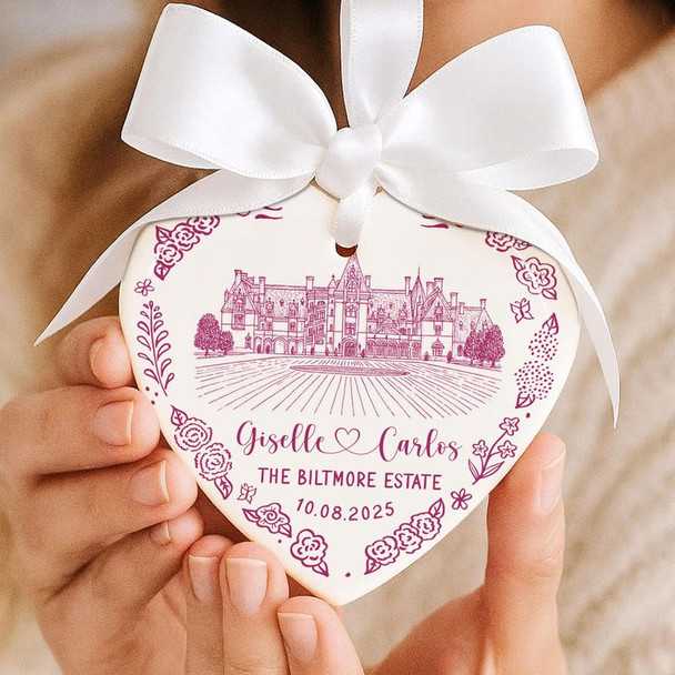 Personalized Wedding Venue Ornament