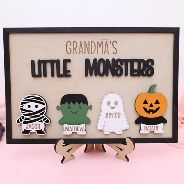 Personalized Grandmaa??s Little Monsters Sign