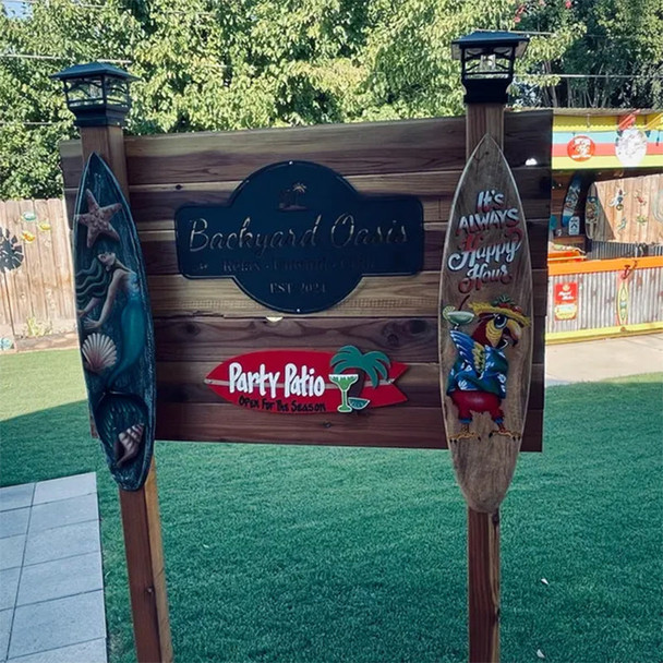 Handmade Surfboard Sign,Personalized