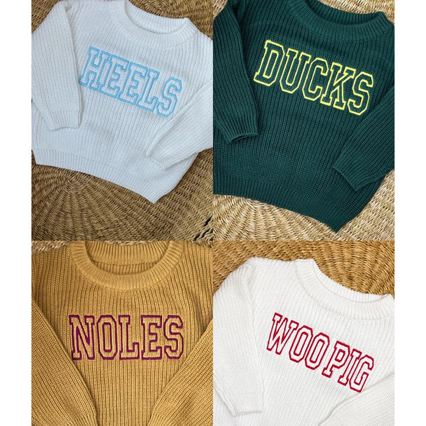 Baby/Toddler Customized Sports Teams Sweaters