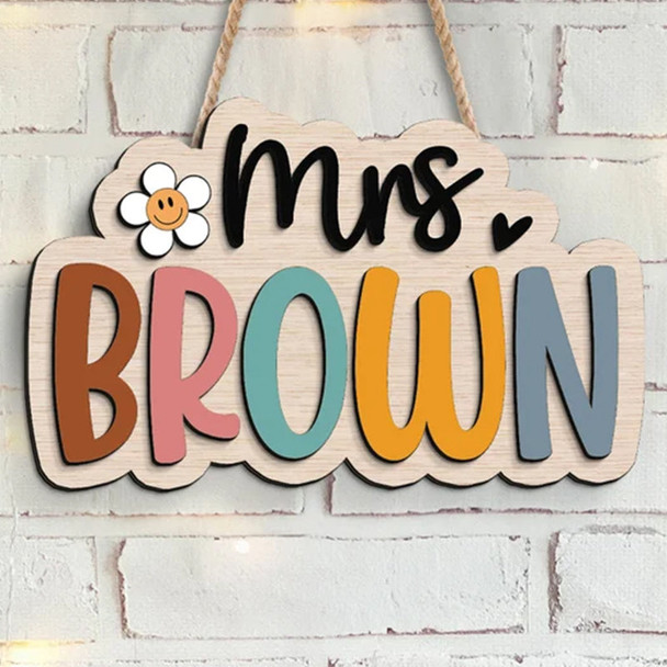 Personalized Teacher Name Sign, Teacher Appreciation Gifts, Custom Teacher Desk Sign
