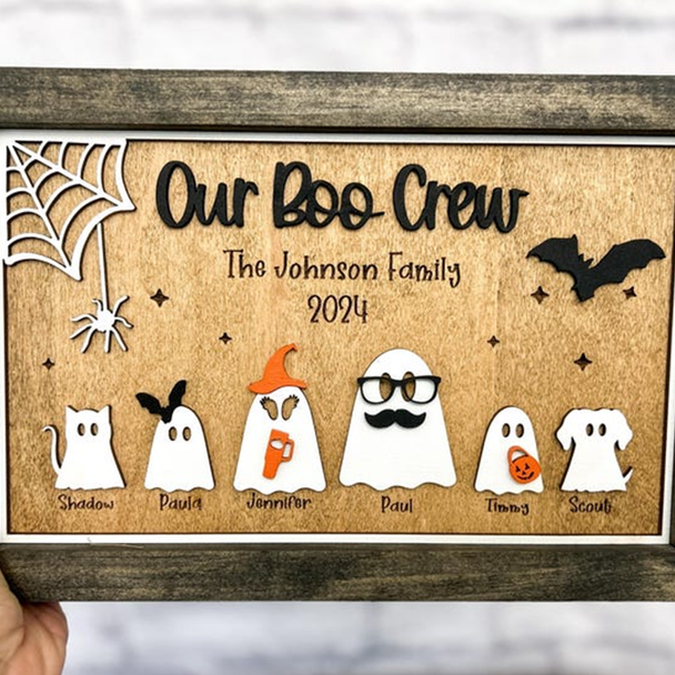 Personalized Ghost Family Sign,  Ghost Shapes, and Accessories