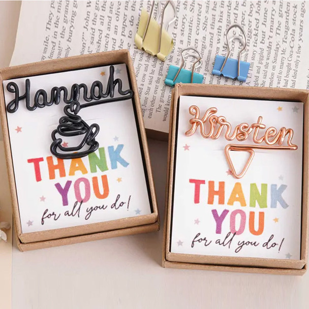 Personalized Wire Name Bookmark, Teacher Appreciation Gifts