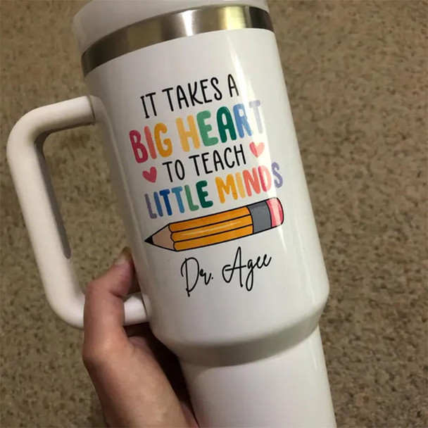 Custom Teacher Tumbler, Personalized 40oz Teacher Tumbler