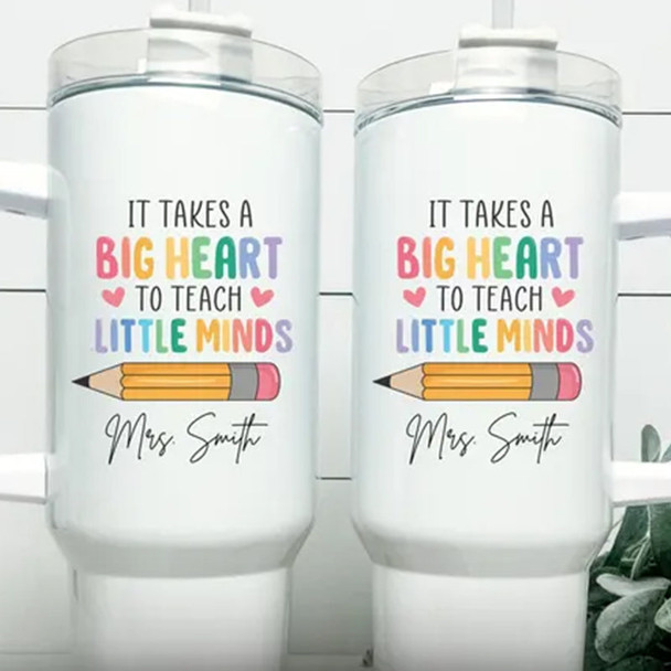 Custom Teacher Tumbler, Personalized 40oz Teacher Tumbler