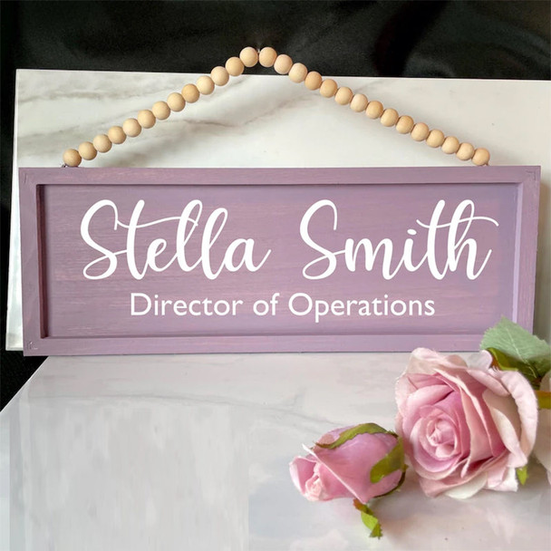 Custom sign, reversible sign, personalized office door sign
