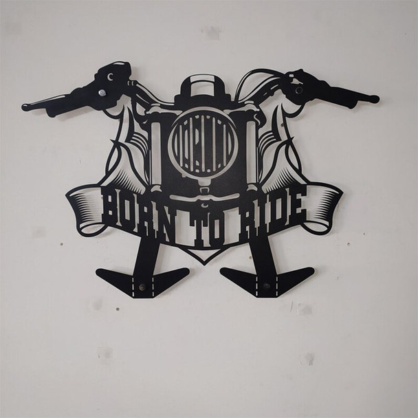 Custom Metal Motorcycle & Helmet Holder, Harley Davidson Gift