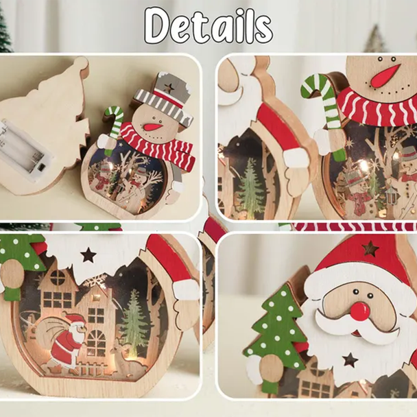 Personalized Christmas Lamp, Custom Name Christmas Light Up Ornament