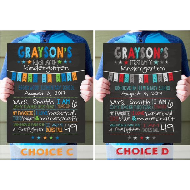 First Day of School Sign - Last Day of School Sign - Back To School Chalkboard