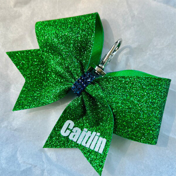 Custom Glitter Bow keychains and/or Wristlets