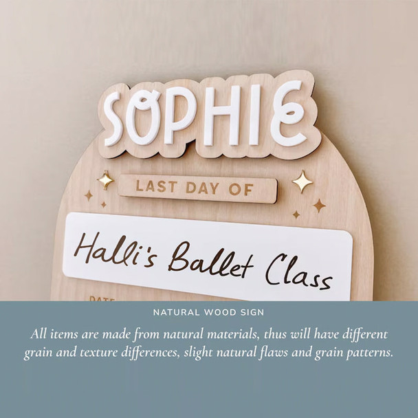 Personalized First Day of School Sign Reusable First Day of Preschool Sign