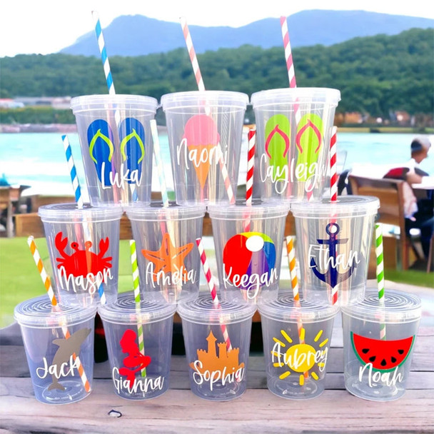 Kids Party Cups, Birthday Pool Party Cups, Pool Party Favors Kids