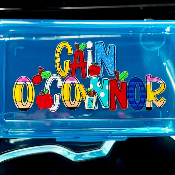 Personalized Pencil Boxes - Pencil Pouch - Pocket Folder with Prongs