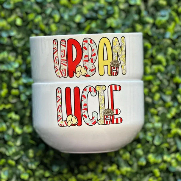 Personalized Popcorn Bowl | Custom Family Snack Bow