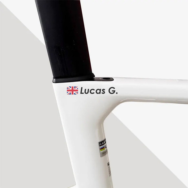 2x Personalized Name Decal , Cyclist Name