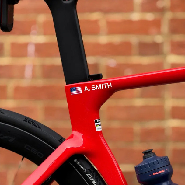 2x Personalized Name Decal , Cyclist Name
