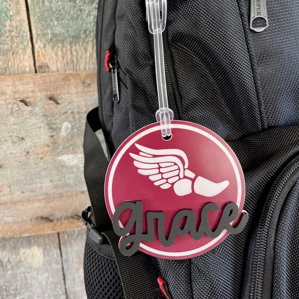 Personalized Name Tag Personalized Baseball Swimming Lacrosse Volleyball Hockey Soccer Dance Cheer Pom Tennis Football Hockey Track Pickleball Basketball Bag Tag