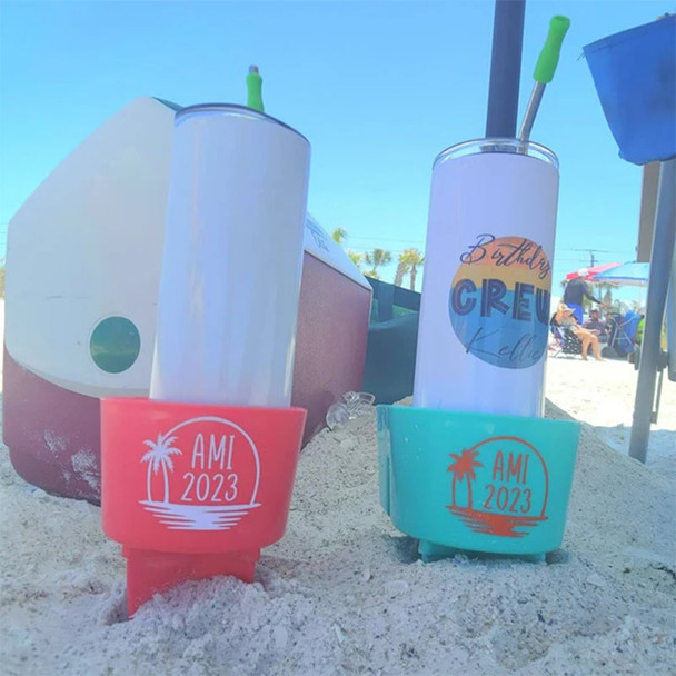 Beach Cup & Phone Holder | drink sand personalized graduation bride gift