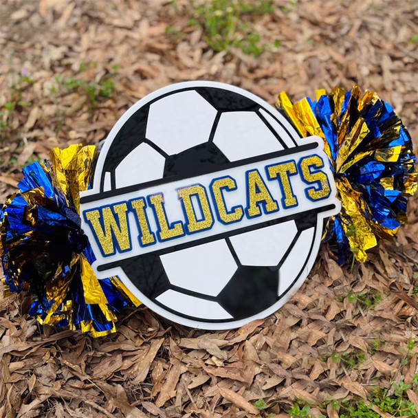 Cheer Stick with Poms for Volley /Soccer /Cheer /Baseball / Football /Cheer | Fans Custom Spirit Accessory