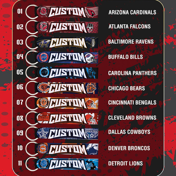 NFL Personalized Football Keychains