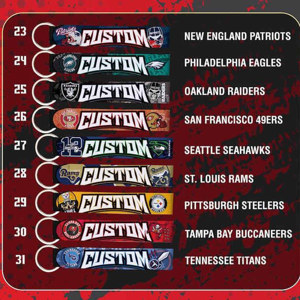 NFL Personalized Football Keychains