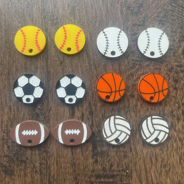 Custom Baseball Number Jersey Earrings, Personalized Baseball Jewelry