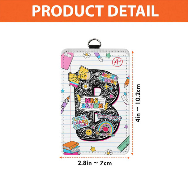 Custom Teacher ID Badge Holder, Teacher Gifts