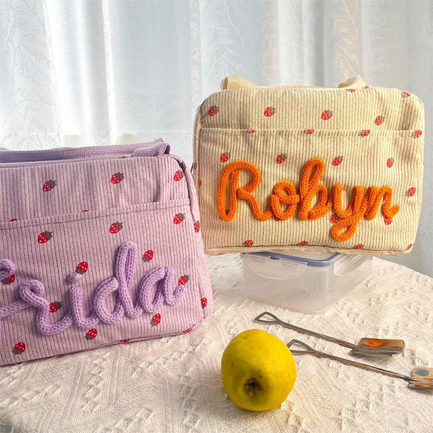 Personalized Kids Lunch Bag with Name Embroidery