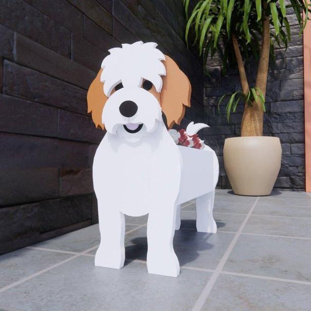 Dog Cat Pet Organizer Patio Indoor Outdoor Wood Planter