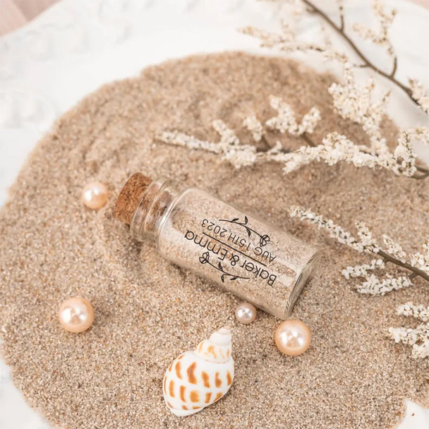 Custom Honeymoon Sand Bottle | Honeymoon Heart Glass Jar