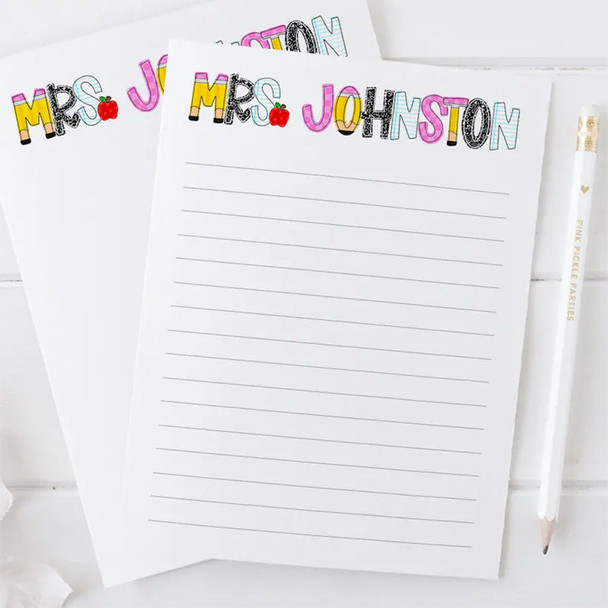 Personalized Teacher Notepad | Gifts for Teacher
