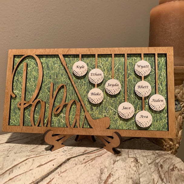 Personalized Dad or Grandpa Golf Sign | Fathers Day Golfing Gift for Daddy