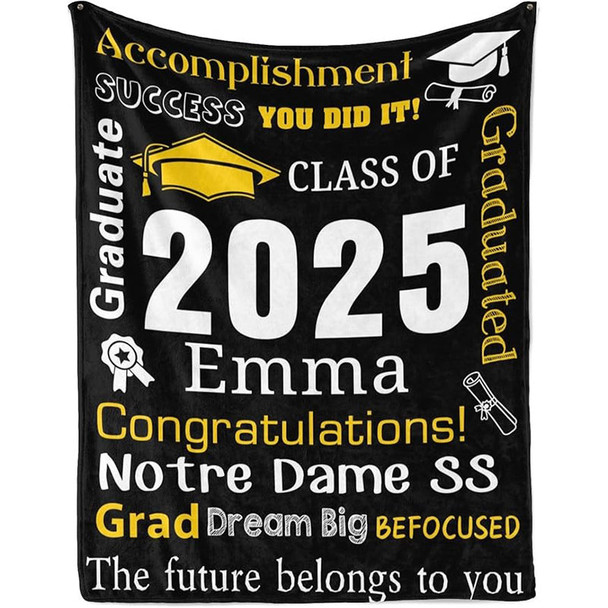 Personalized Graduation Blankets Graduation Gift