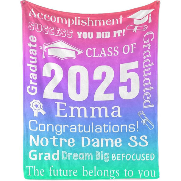 Personalized Graduation Blankets Graduation Gift