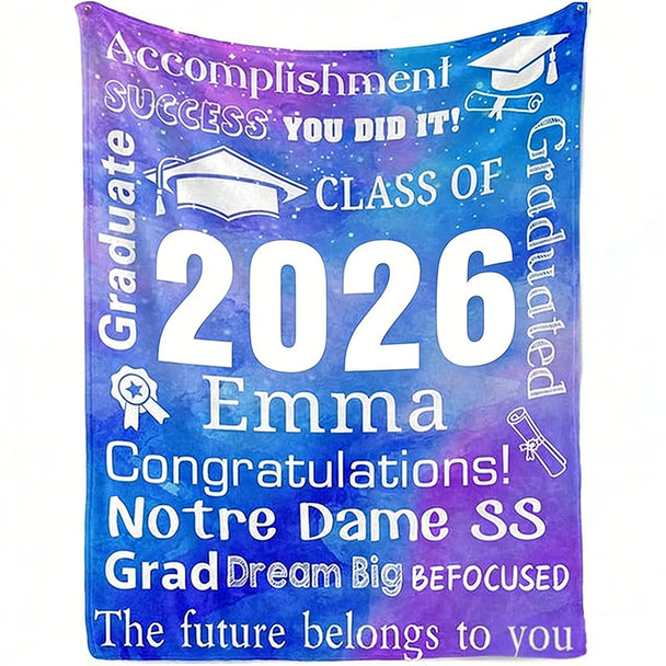 Personalized Graduation Blankets Graduation Gift
