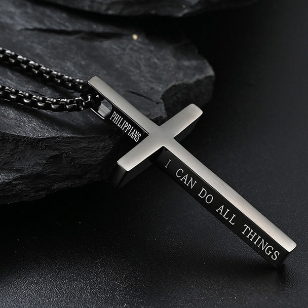 Personalized stainless steel Cross Necklace