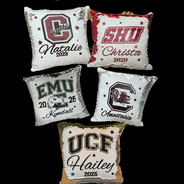 Personalized College logo pillow, University pillow college bed party pillow Graduation Gift