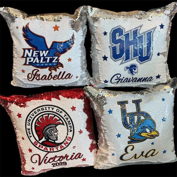 Personalized College logo pillow, University pillow college bed party pillow Graduation Gift