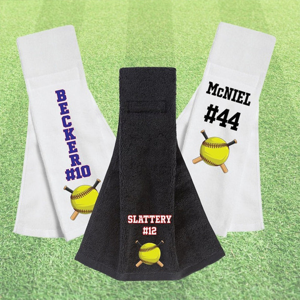 Custom sports towel personalized for athlete towel for QB football towel