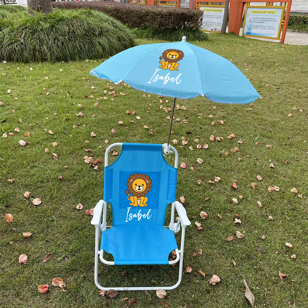 Monogrammed Kid's Beach Chair w/ umbrella Monogrammed chair Kid's Gift