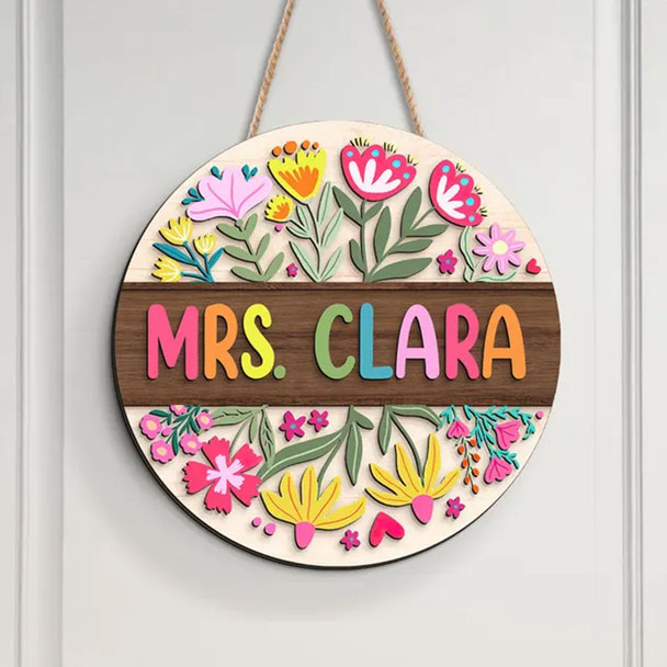 Custom 3D Teacher Door Hanger, Gift For Teacher