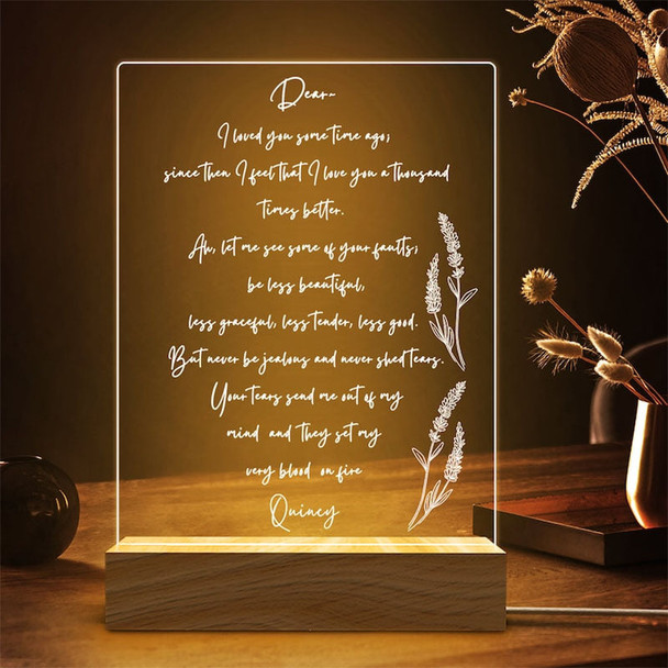 Personalized HandWritten Letter Night Light, Mother's LED Night Light, Gift for Mom, Mothers Day Gift