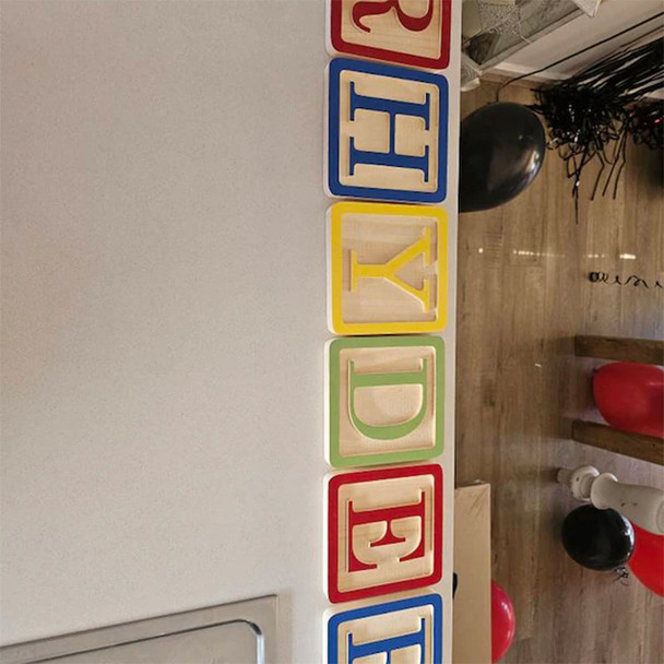 Wood Block Nursery Letters, Baby Name, Individual Wood Letters