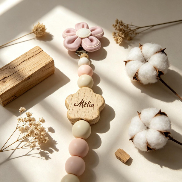 Personalized name-customizable pacifier clips