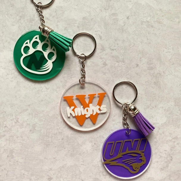 Custom College Keychains/ any college you want! Graduation Gift