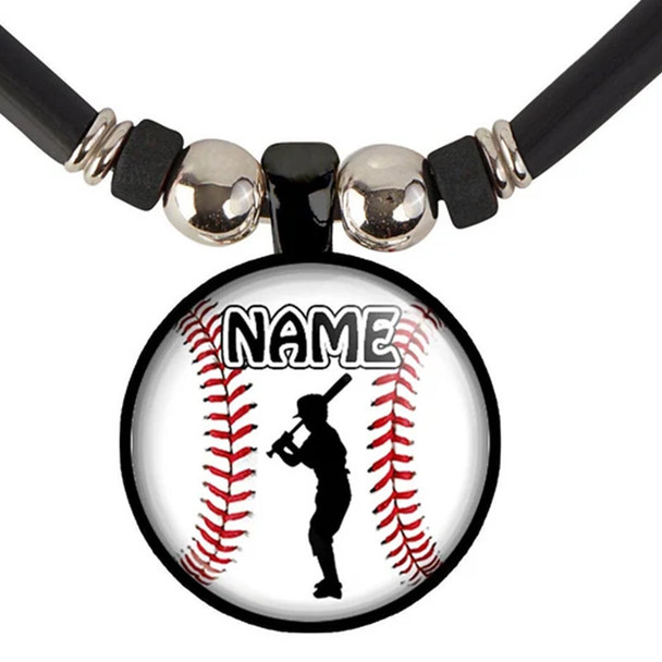 Personalized Boys Baseball Name Necklace Customized Name and Number Pendant Jewelry