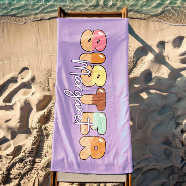 Family Matching Beach Towels, Personalized Family Gift