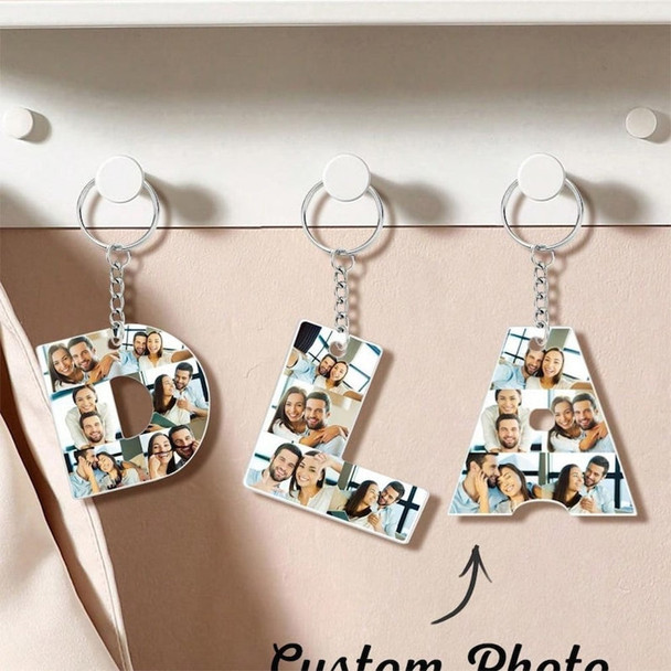 Personalized Photo Letter Keychain