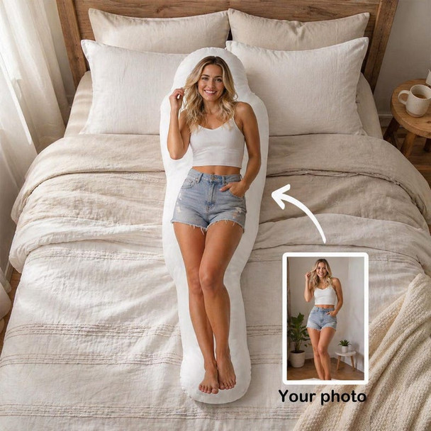 Custom Body Pillow with Photo, Personalized Full Body Pillow